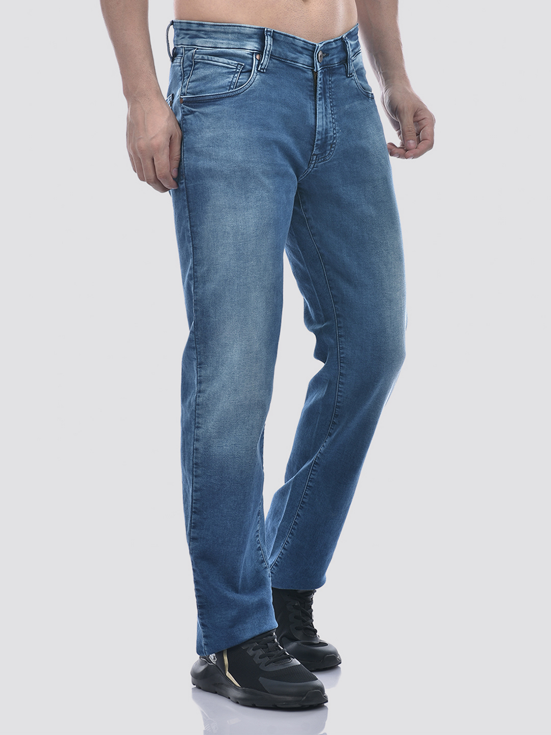 Numero Uno Men Blue Washed Regular Fit Sustainable Jeans